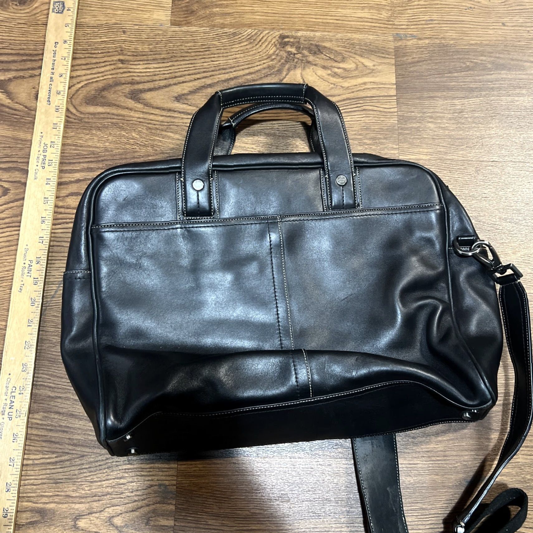 Coach COACH Transatlantic Black Leather Crossbody Soft Side Large Briefcase - Men - Large - Briefcase/Document Case Size ONE SIZE - 7 Thumbnail