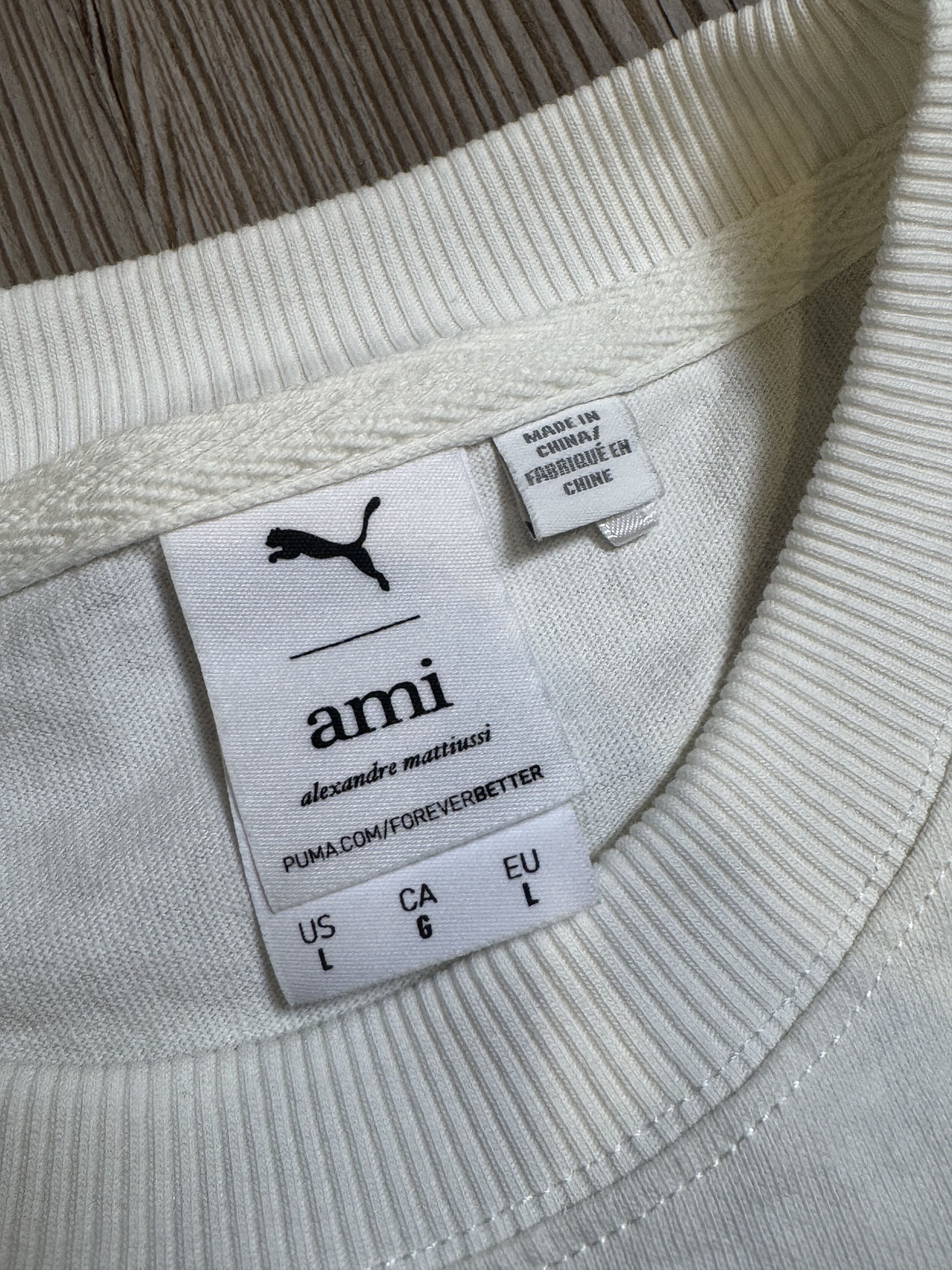 AMI × Puma Puma X AMI White T-Shirt Size US L / EU 52-54 / 3 - 5 Thumbnail