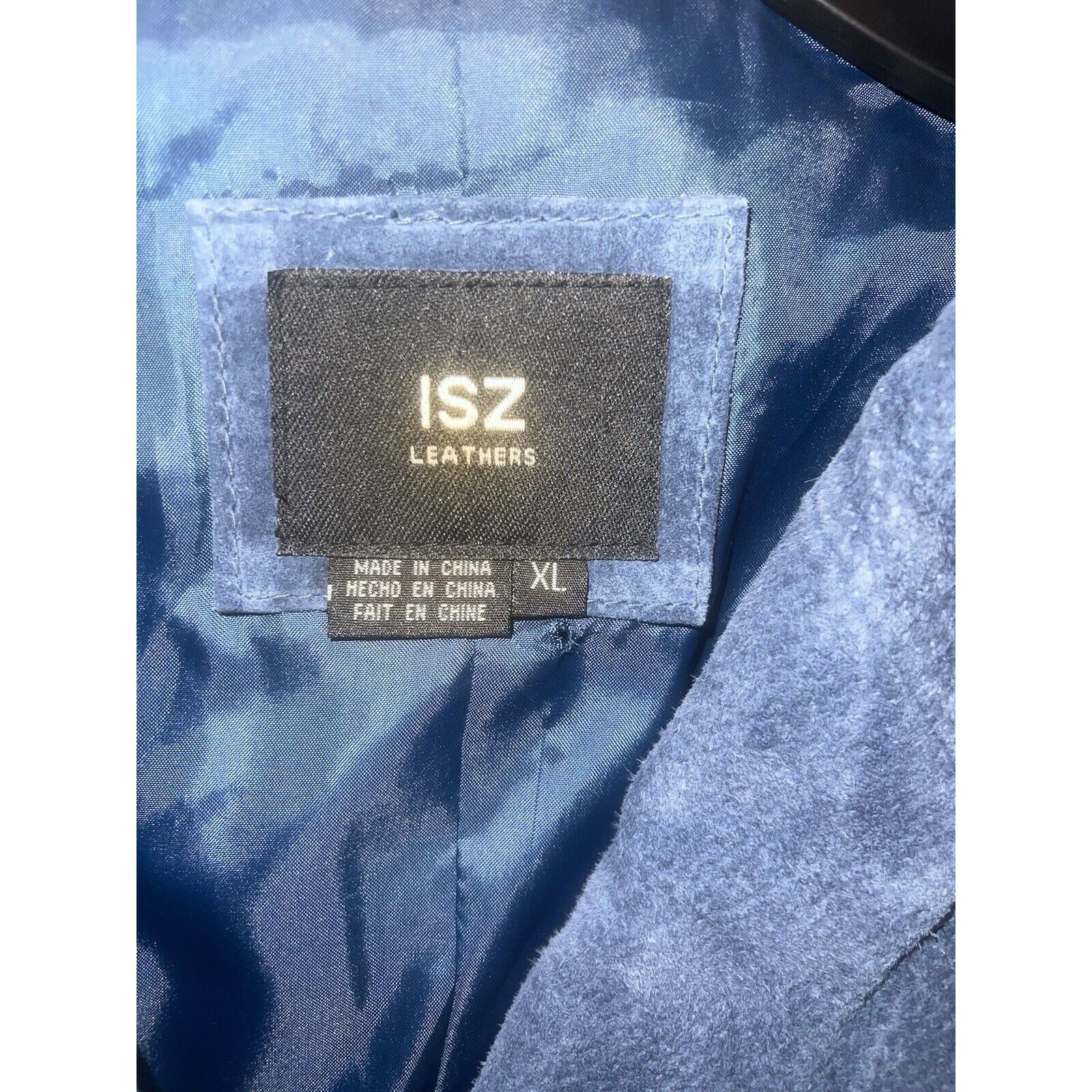 & Other Stories ISZ Genuine Leather Suede Coat Parka Jacket Women's XL Blue Size XL / US 12-14 / IT 48-50 - 4 Thumbnail