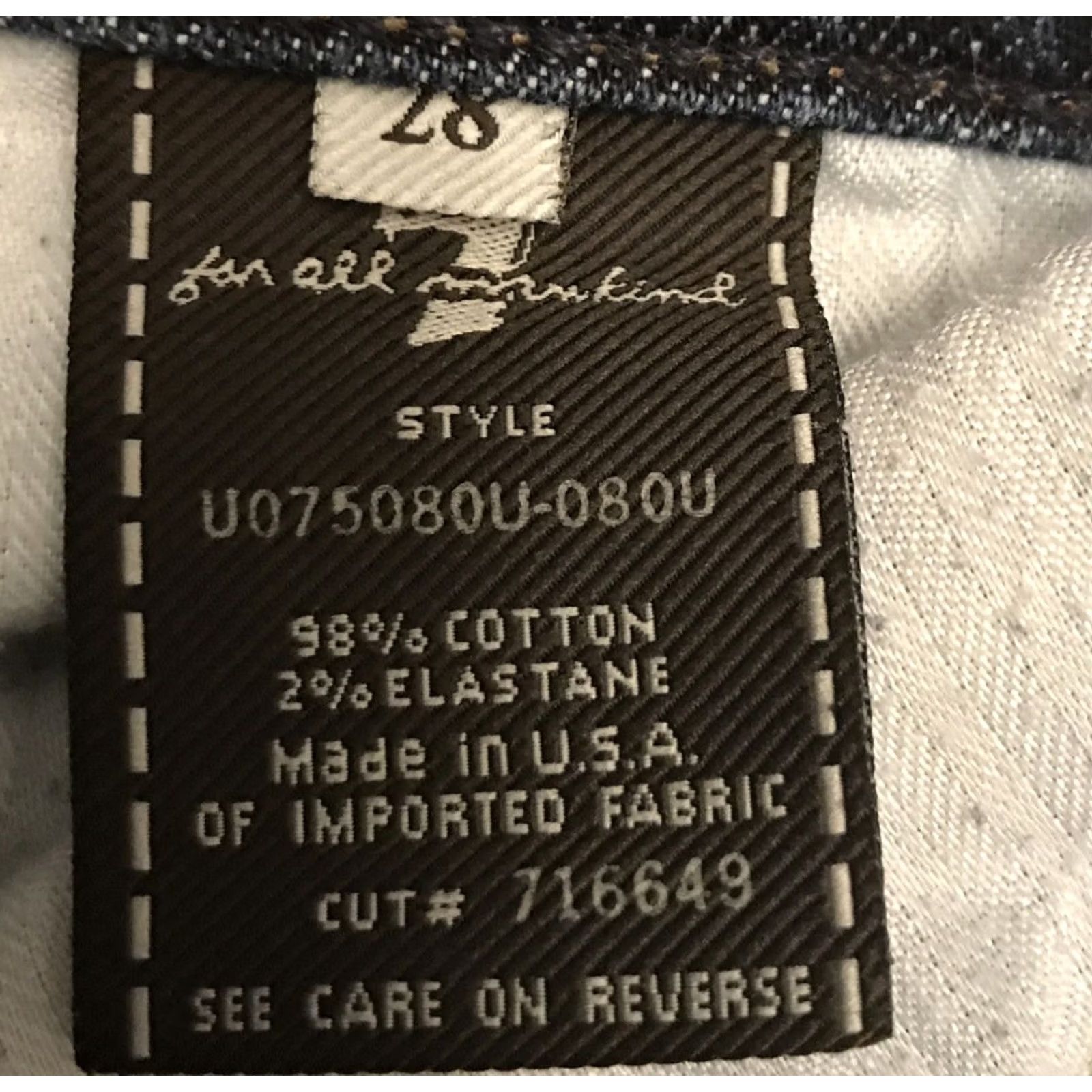 7 For All Mankind 7 for all Mankind Jeans Bootcut 28 Women's Blue Denim USA Made 30in Waist 32in Inseam Stretch Regular Size 28" / US 6 / IT 42 - 7 Thumbnail