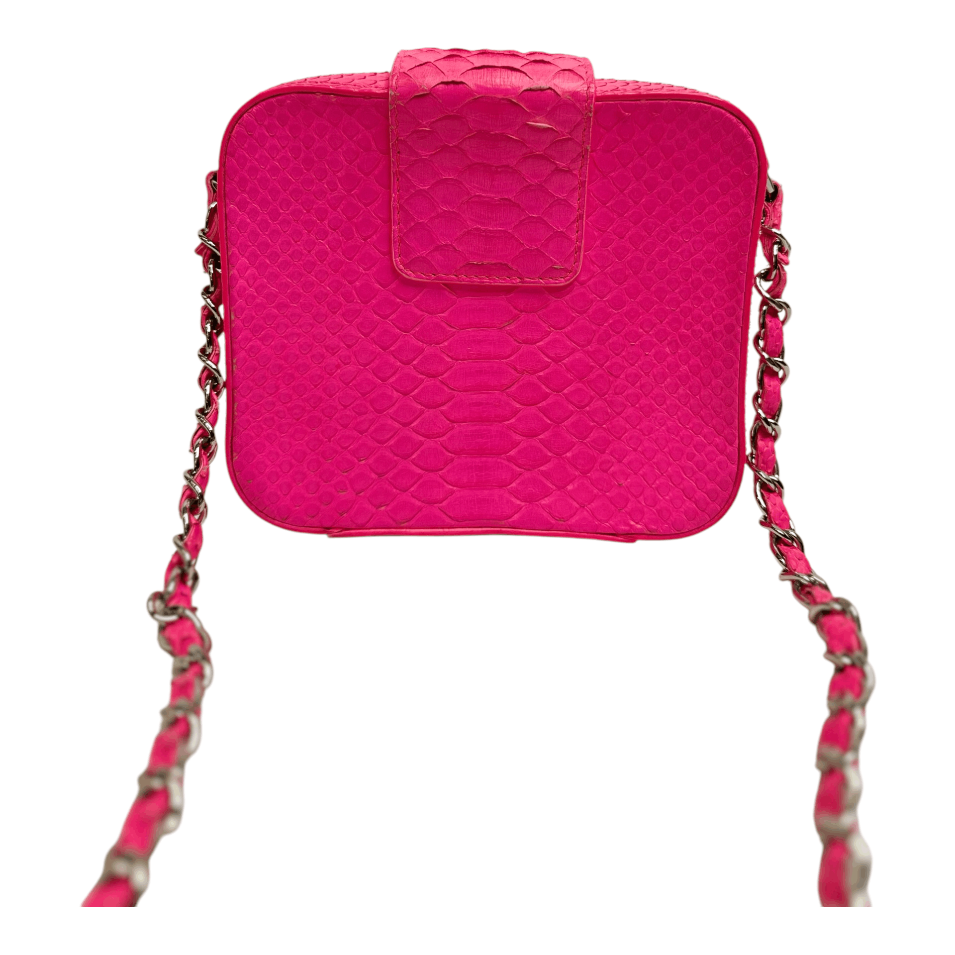 Chanel Chanel Snakeskin Mini CC Box Camera Bag Pink Size ONE SIZE - 4 Thumbnail