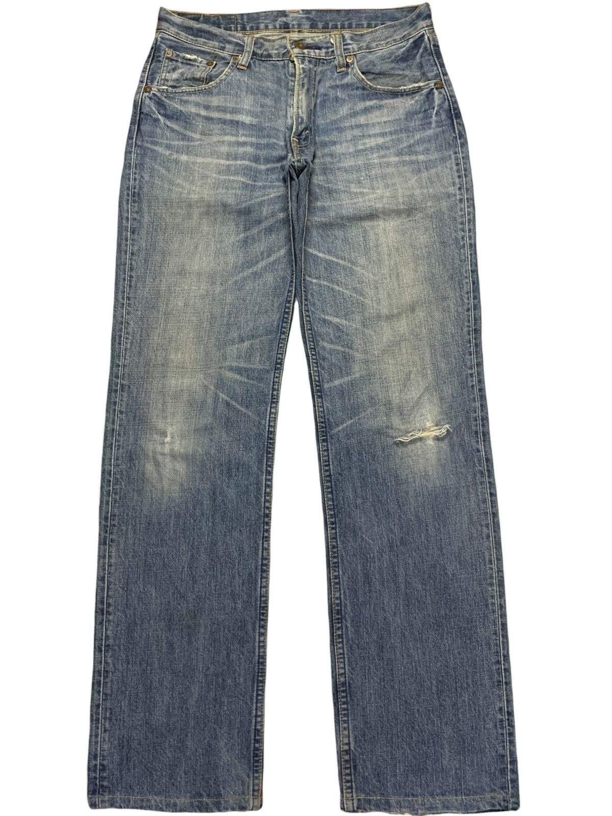 Levi's × Levi's Vintage Clothing Vintage 90s Levis 502 Faded Wash Distressed Loose Jeans Size US 31 - 1 Thumbnail