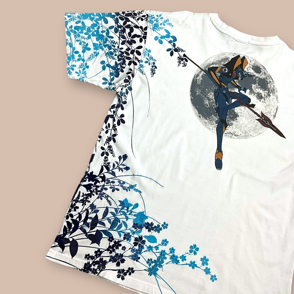 Anime Evangelion x Nishiki x Mark6 x Spear of Longinus White Tee Size US XXL / EU 58 / 5 - 7 Thumbnail
