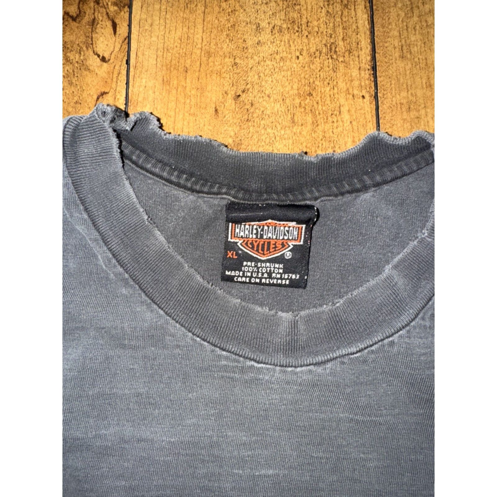 Harley Davidson VINTAGE Harley-Davidson T-Shirt Fat Boys Rule USA Black XL Mens Graphic Print 90s Biker Tee Size US XL / EU 56 / 4 - 5 Thumbnail
