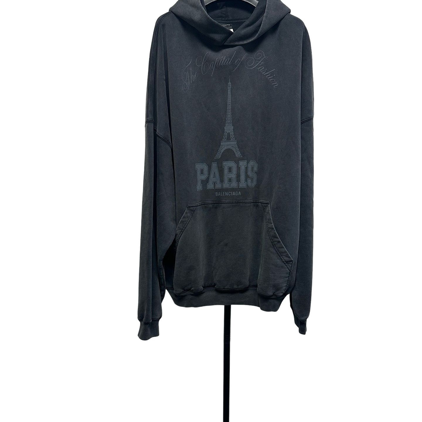 Balenciaga Balenciaga Eiffel Tower Hoodie, Distressed Mud Dye 