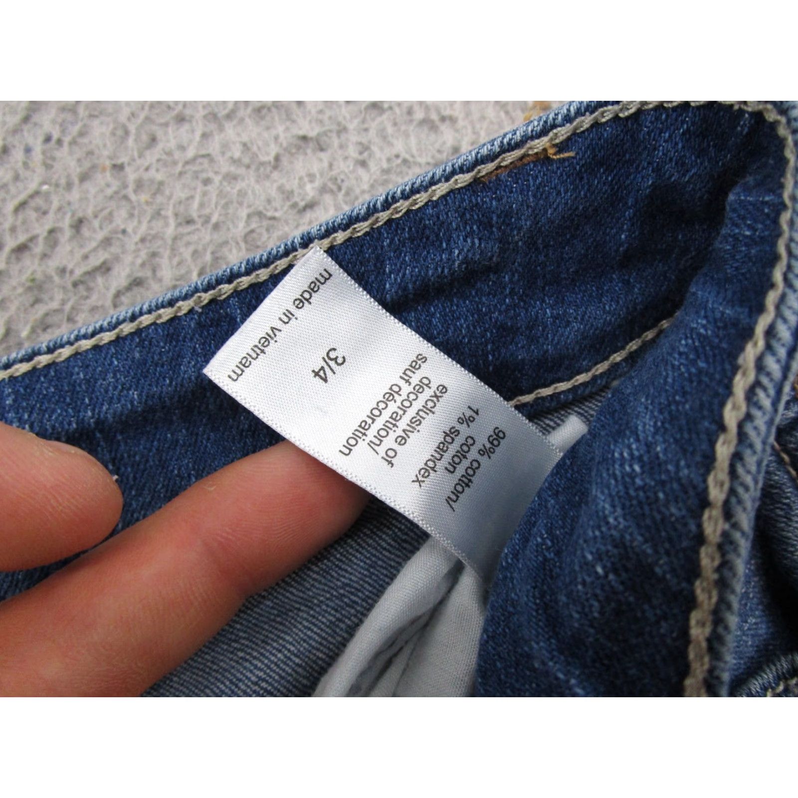 Vintage Maurice’s Button Fly Stretch Den​im Jeans Shorts Women's Size 4 Denim 5-Pocket Design Summer Women Modern High Rise Casual Size 27" / US 4 / IT 40 - 3 Thumbnail