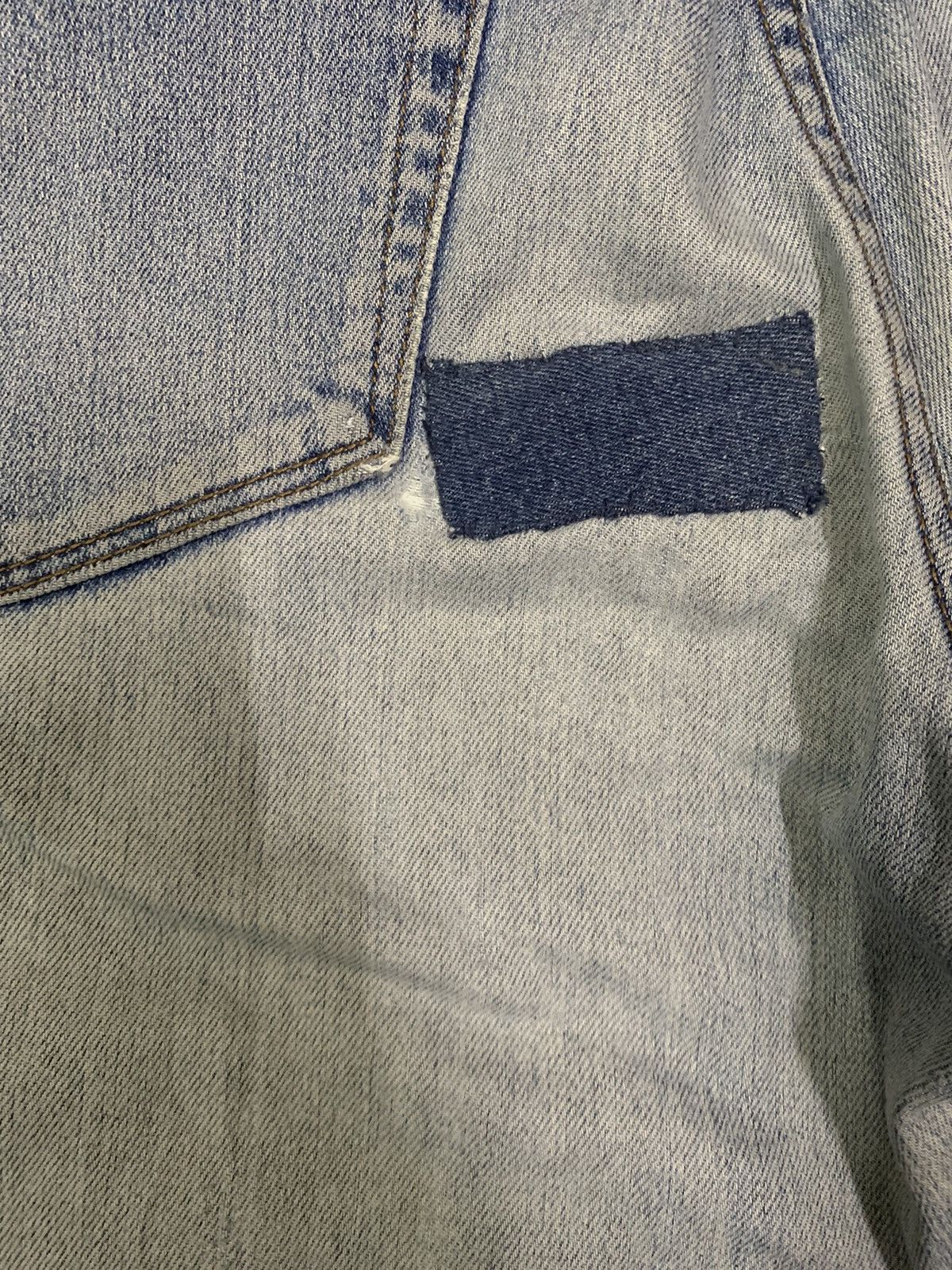 Undercover × Uniqlo Vintage Uniqlo Blue Wash Patchwork Distressed Jeans (Rework) Size US 33 - 13 Thumbnail