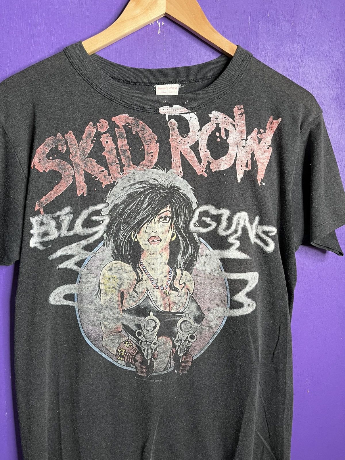 Band Tees × Vintage Vintage 80s Skid Row blew me away big guns tour tee Size US L / EU 52-54 / 3 - 3 Thumbnail