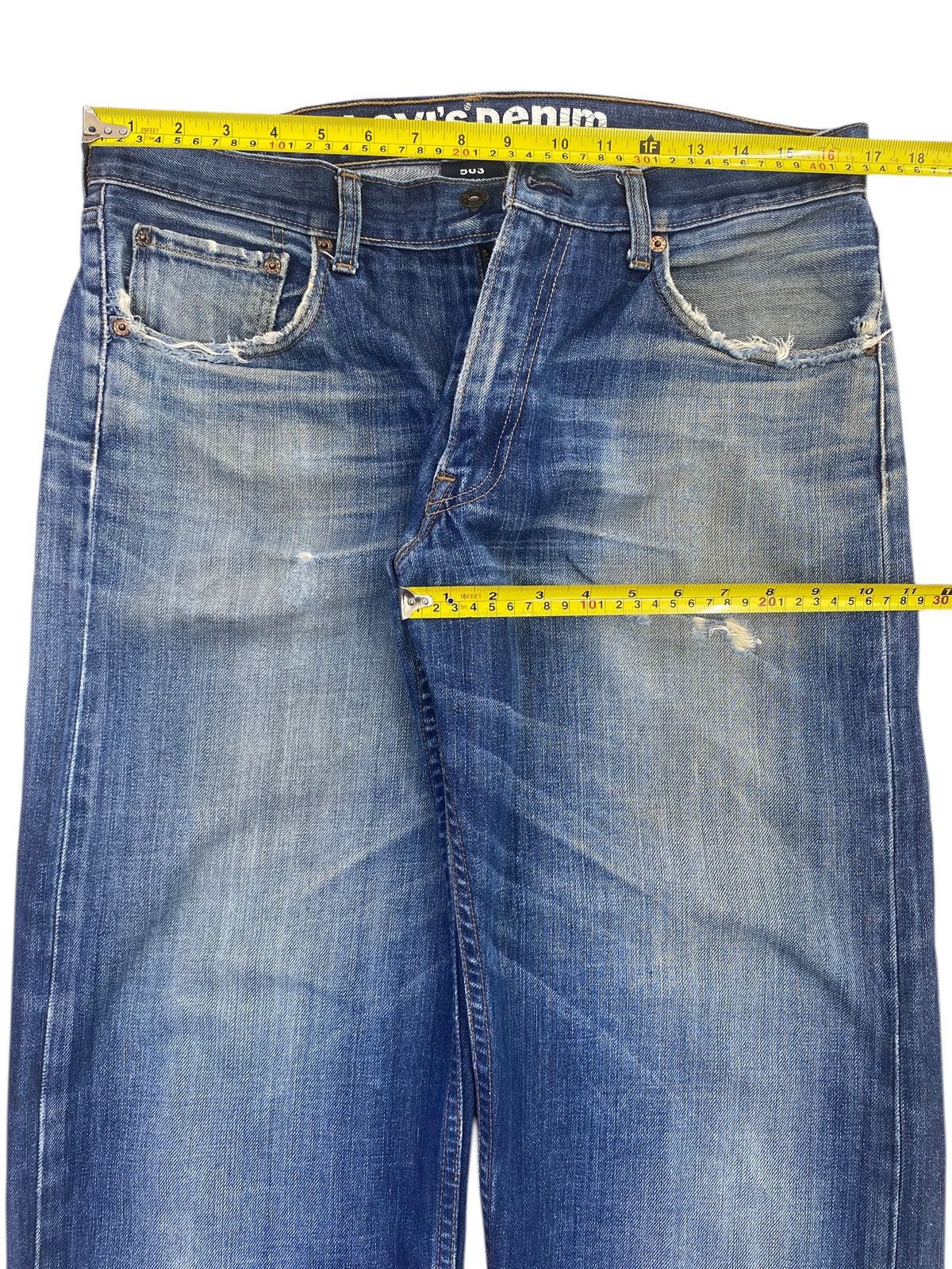 Levi's Vintage Levi’s Faded Wash Ripped Style Baggy Jeans Size US 34 / EU 50 - 5 Thumbnail