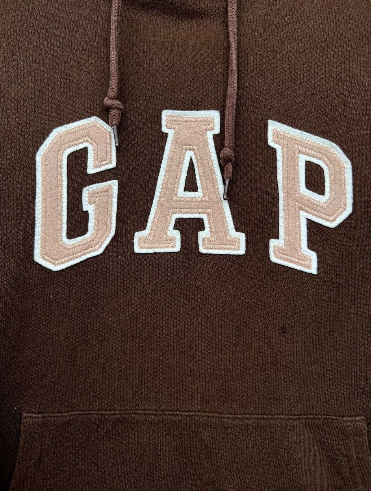 Gap Vintage Gap Brown Distressed Baggy Boxy Hoodie Size US L / EU 52-54 / 3 - 6 Thumbnail