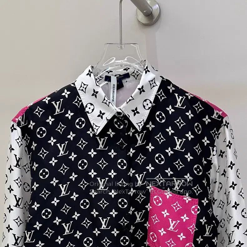 Louis Vuitton Louis Vuitton Mulberry silk presbyopic full-print shirt Size XS / US 0-2 / IT 36-38 - 2 Thumbnail