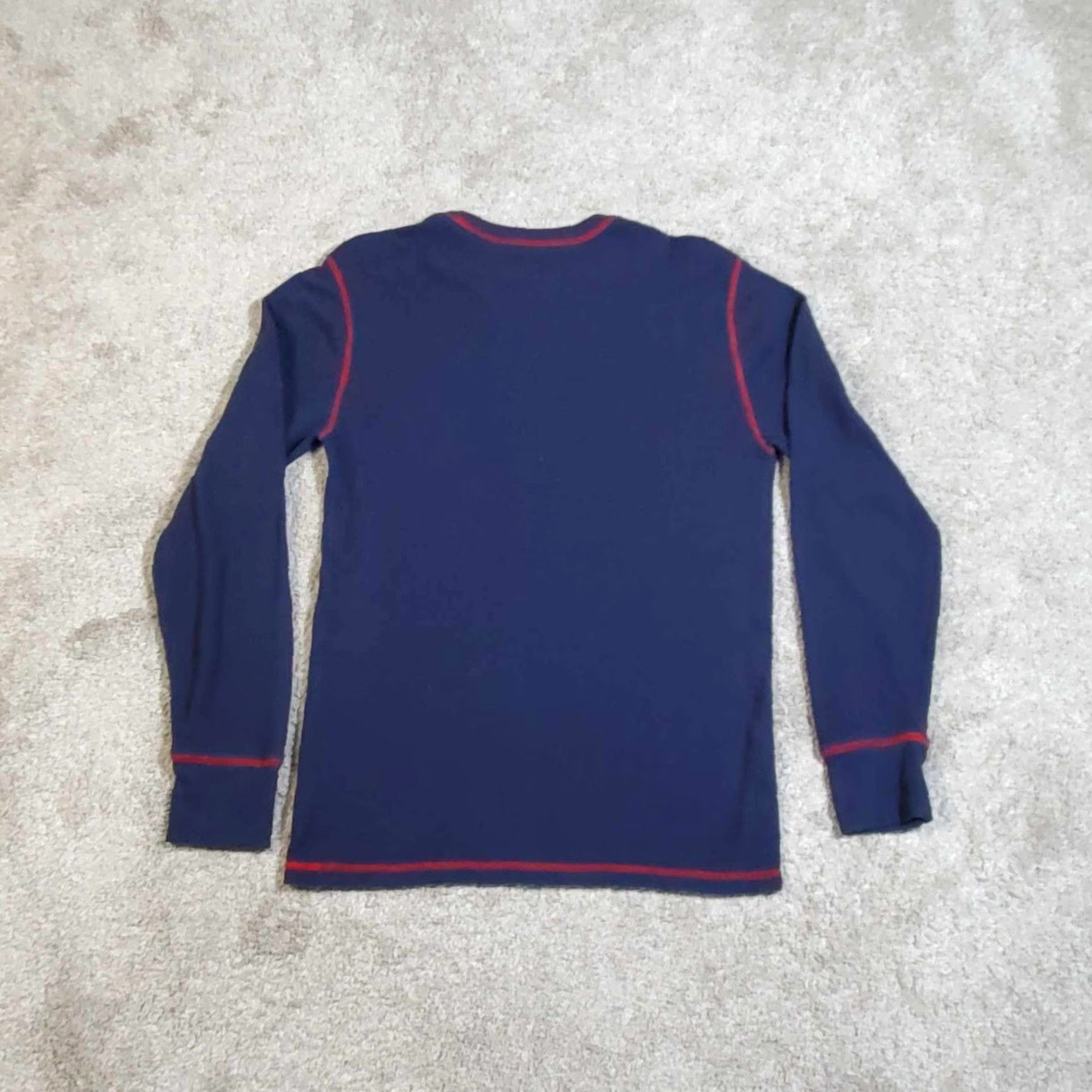 Polo Ralph Lauren Polo Ralph Lauren Men's Navy USA Flag Waffle Knit Thermal Crew-Neck Shirt M Size US M / EU 48-50 / 2 - 3 Thumbnail