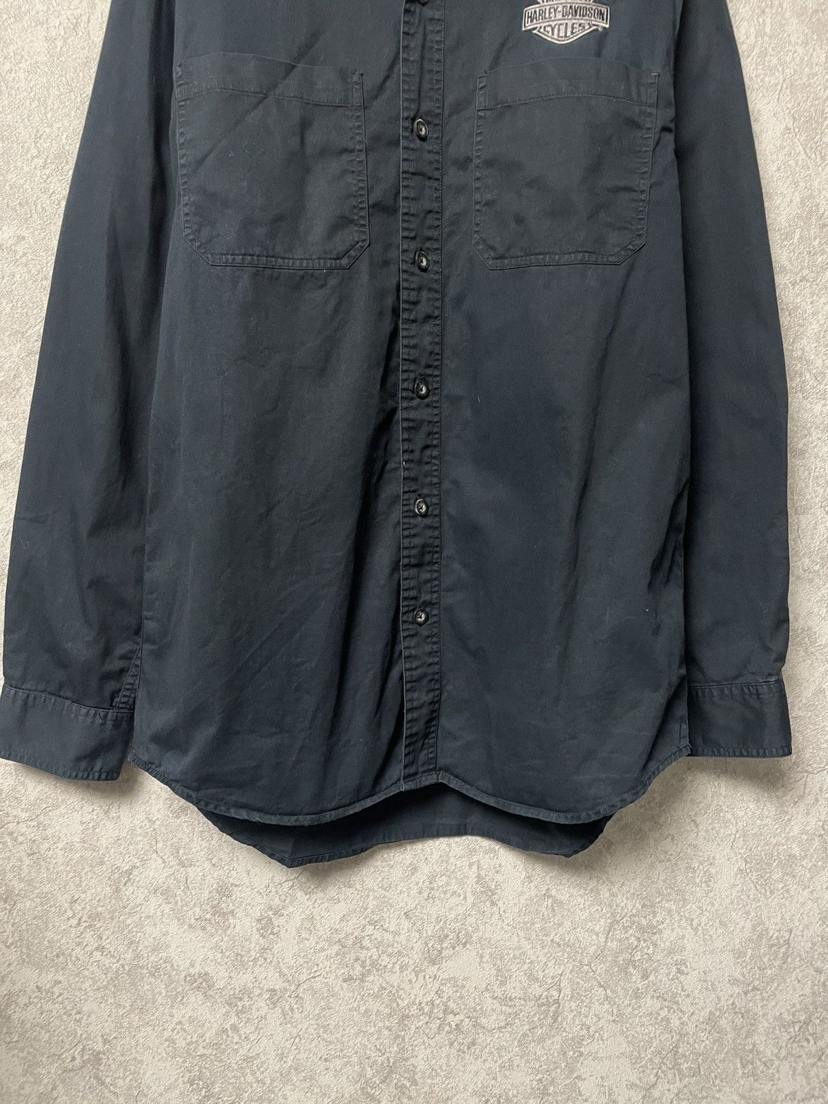 Harley Davidson Vintage Harley Davidson Black Long Sleeve Shirt Button Ups Size US M / EU 48-50 / 2 - 3 Thumbnail