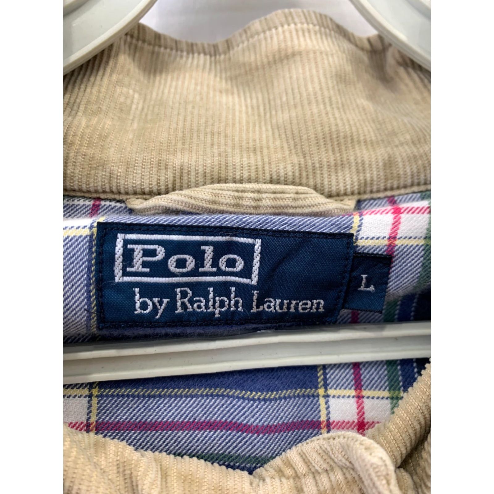 Ralph Lauren Polo Ralph Lauren Corduroy Jacket Mens L Zip Front Plaid Lined Tan Brown Front Zip Jacket Size US L / EU 52-54 / 3 - 3 Thumbnail