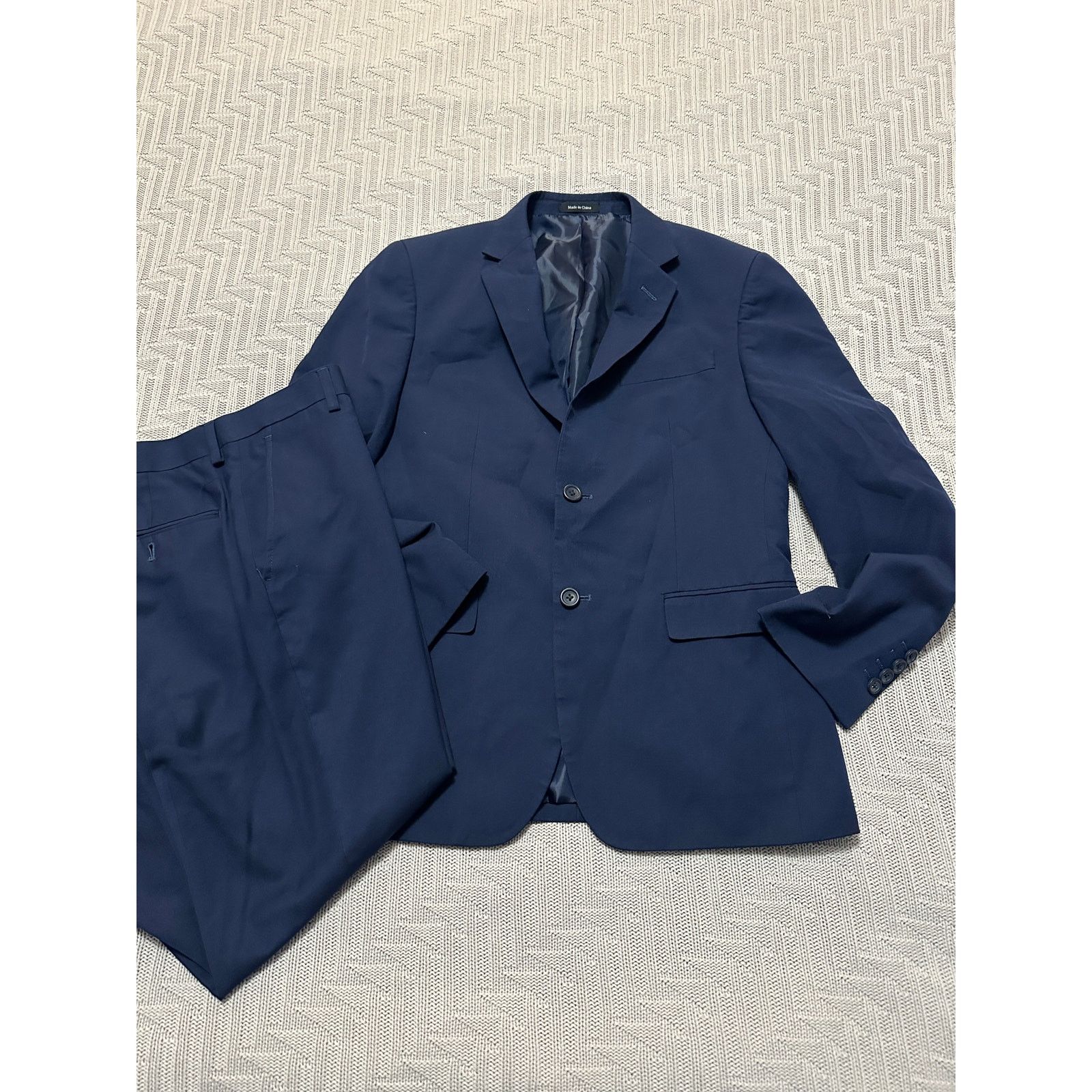 Egara Orange extreme slim fit navy suit size 38S