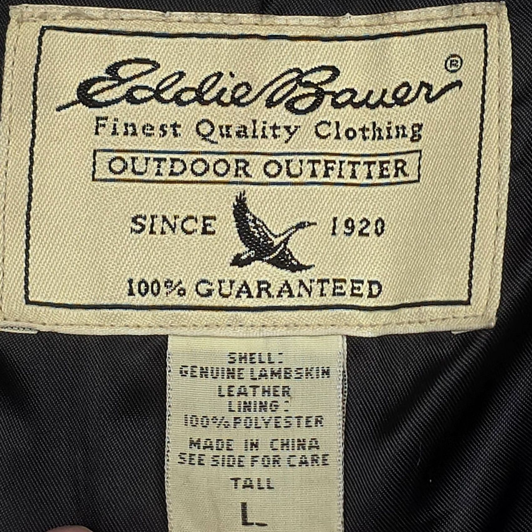 Eddie Bauer Eddie Bauer Leather Jacket Men Large Full Zip Bomber Black Size US L / EU 52-54 / 3 - 7 Thumbnail