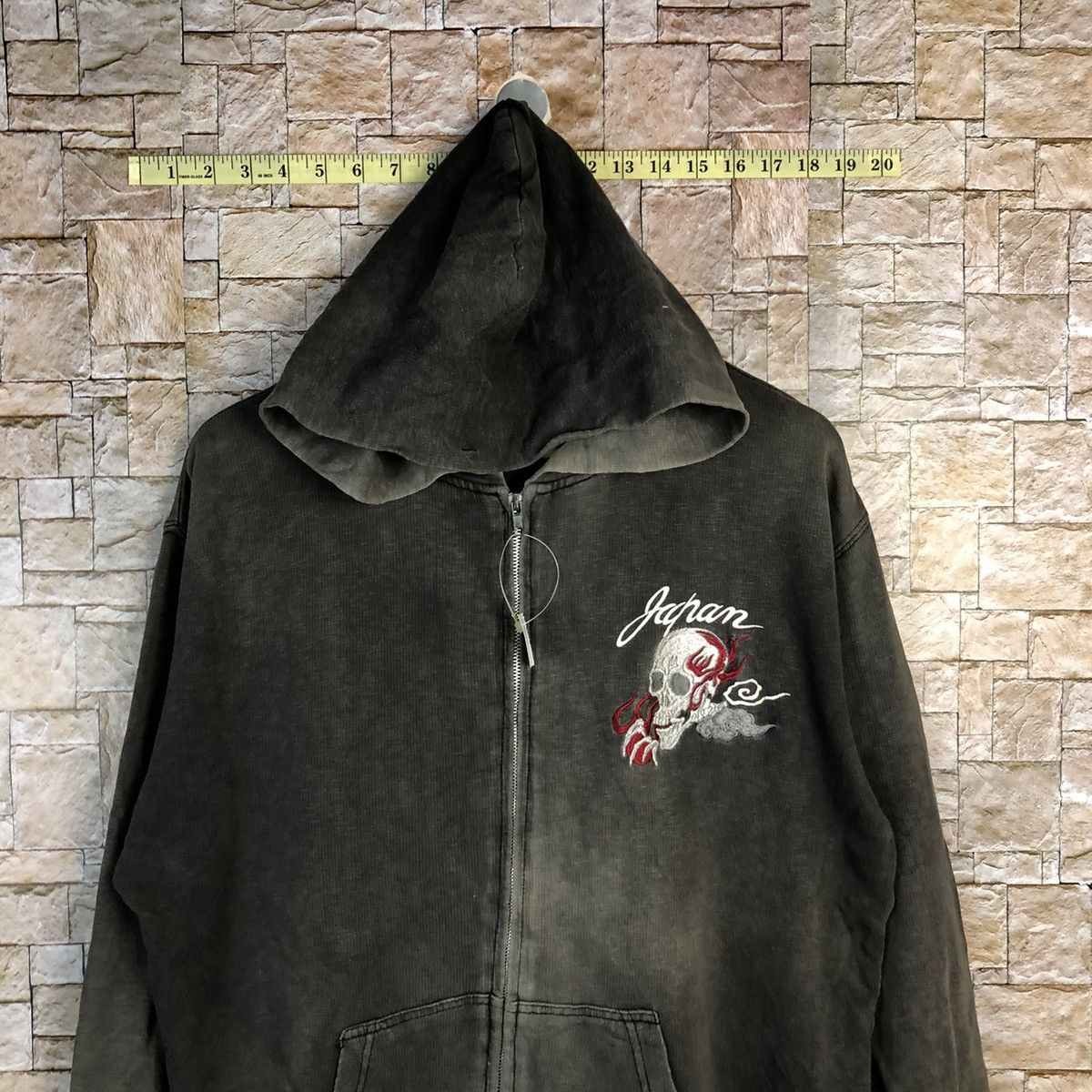 Japanese Brand DL Defective Struct skull Black japan sweater Hoodie #A558 Size US L / EU 52-54 / 3 - 3 Thumbnail