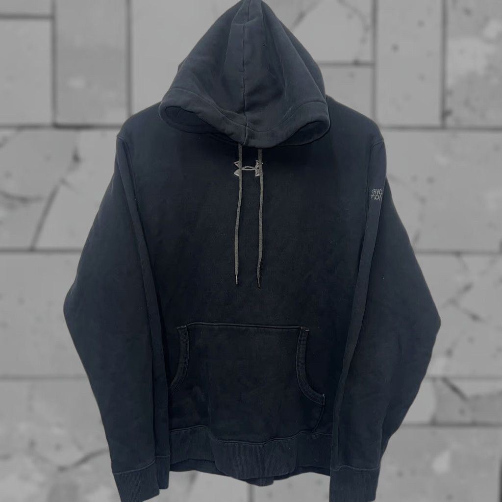 Under Armour VINTAGE Under Armour Hoodie Pullover Men Large Black ColdGear Sportswear Size US L / EU 52-54 / 3 - 1 Thumbnail