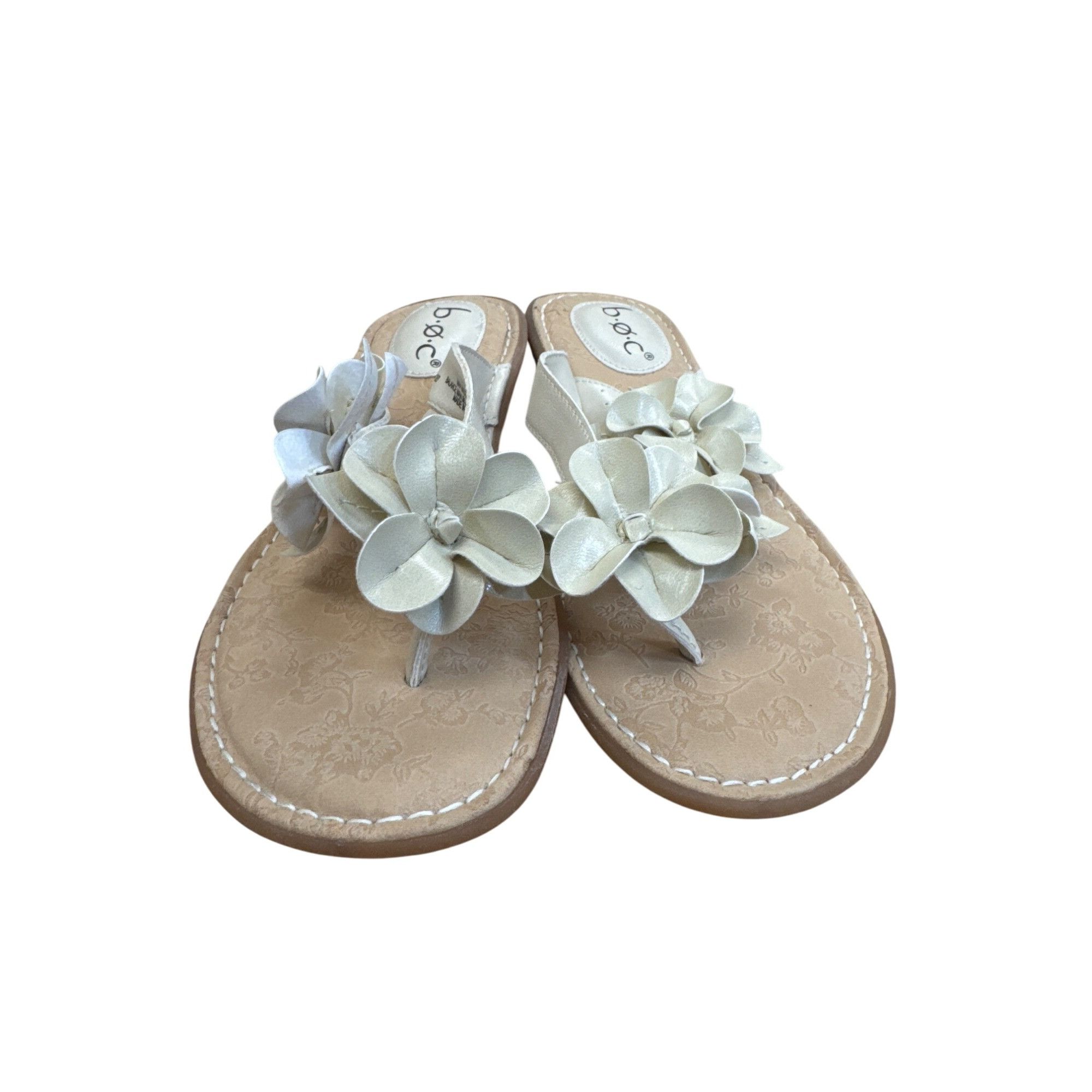 Born B.O.C Womens Light Green & Tan Floral Slip-On Sandals Size 8 Size US 8 / IT 38 - 7 Thumbnail