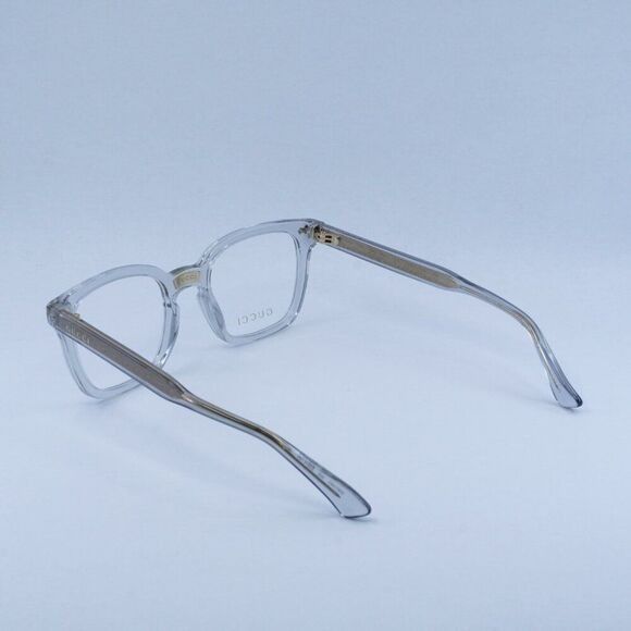 Gucci Gucci GG0184O 005 Eyeglasses Transparent Grey 50mm Square Size ONE SIZE - 4 Thumbnail
