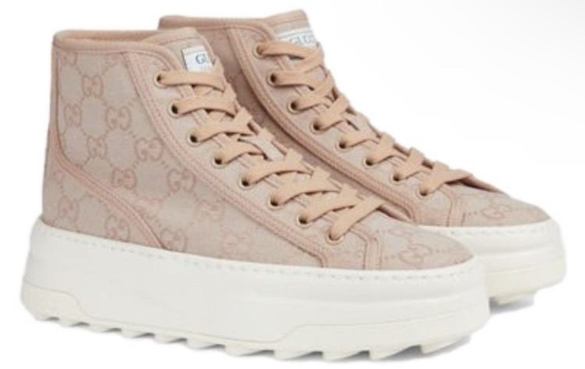 Gucci Gucci GG High Top Sneaker Rose Size US 7.5 / IT 37.5 - 1 Thumbnail