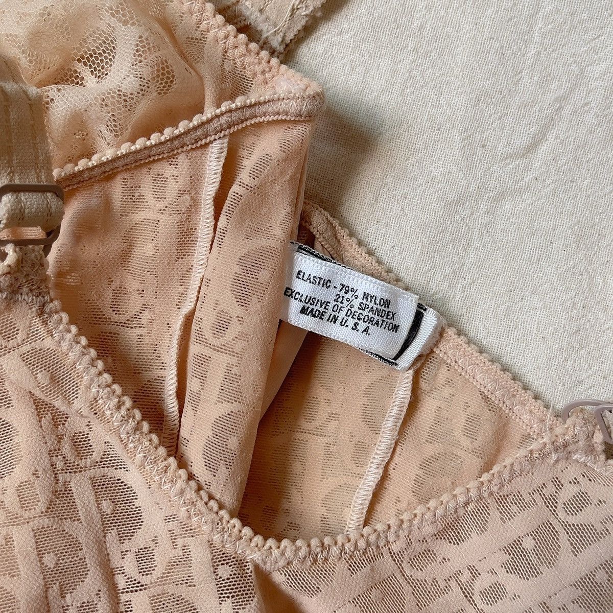 Dior Christian Dior 1990s Monogram Mesh Bodysuit (34B/32C/XXS–XS) Size XS / US 0-2 / IT 36-38 - 17 Thumbnail