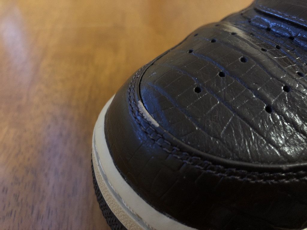 Fragment Design × Nike 1 of 48 2008 Air Force 1 Low HTM Croc Leather 318930-221 Size US 13 / EU 46 - 3 Thumbnail