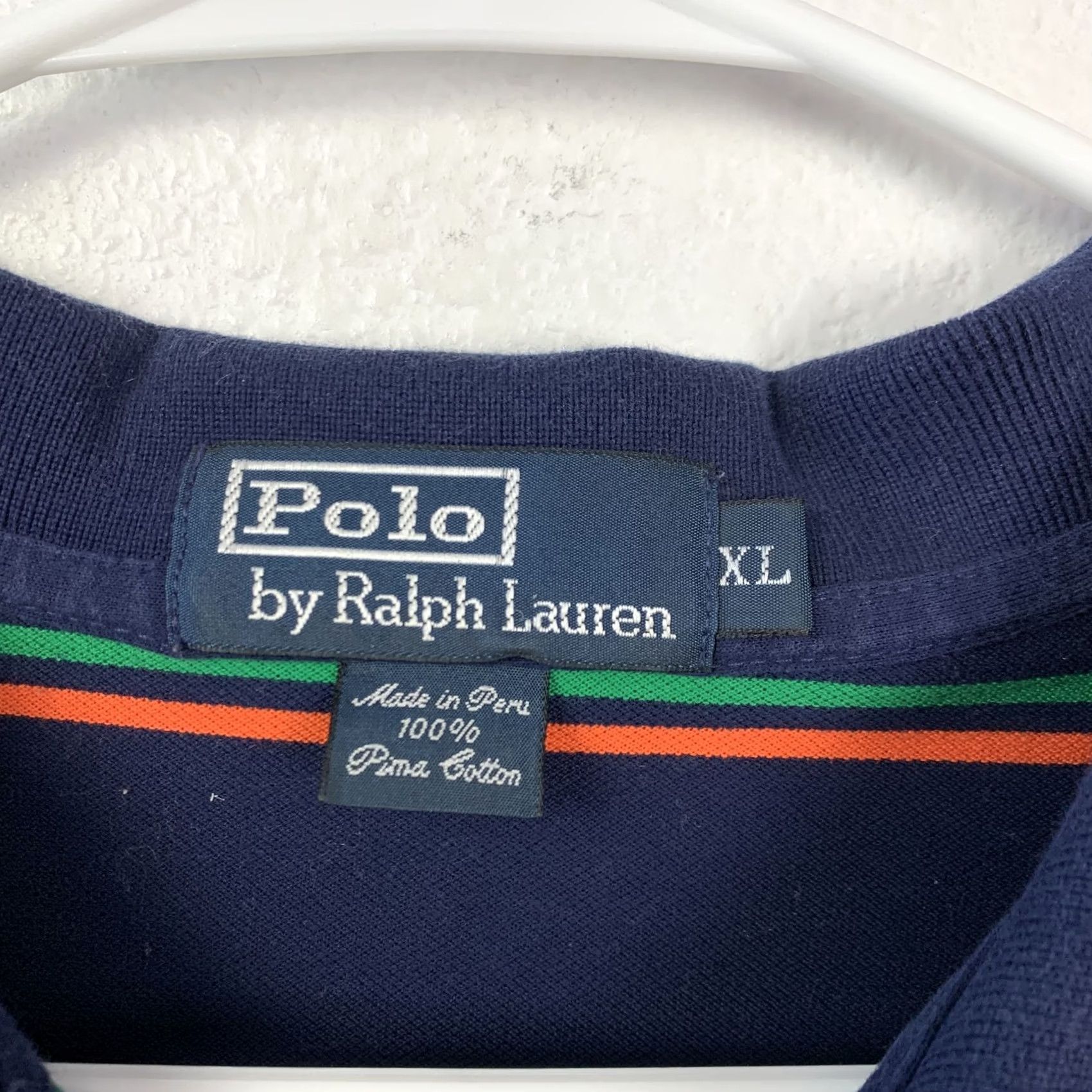 Polo Ralph Lauren VINTAGE Polo Ralph Lauren Shirt Polo Long Sleeve Striped Navy XL Men’s Size US XL / EU 56 / 4 - 3 Thumbnail