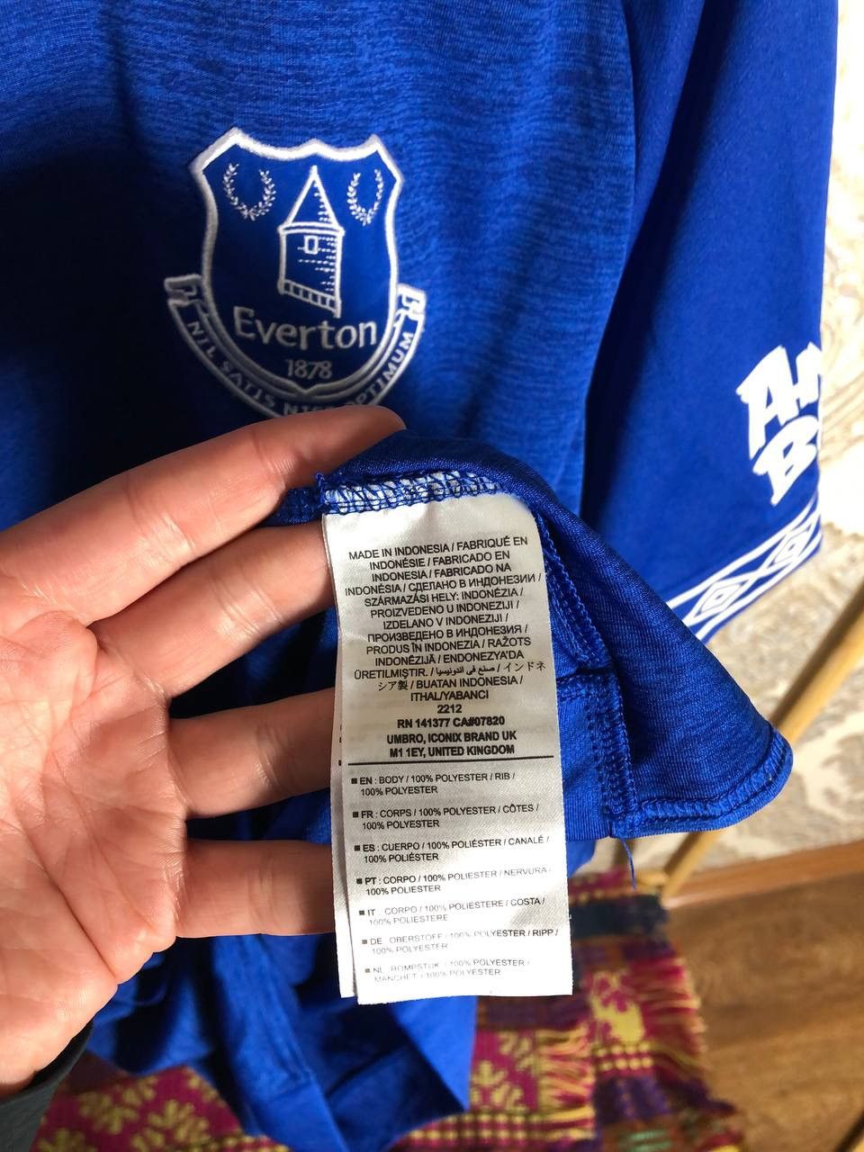Umbro VINTAGE UMBRO FC EVERTON ENGLAND SOCCER JERSEY RETRO Y2K 90s Size US XXL / EU 58 / 5 - 5 Thumbnail