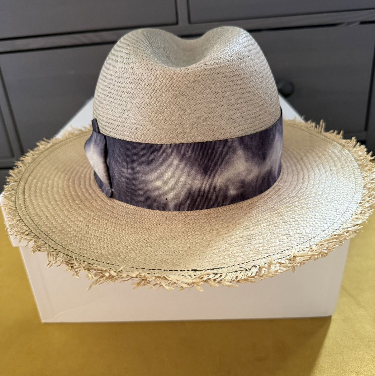 Nick Fouquet Nick Fouquet x Borsalino distressed Panama hat, sz 58/7 1/4 Size ONE SIZE - 6 Thumbnail