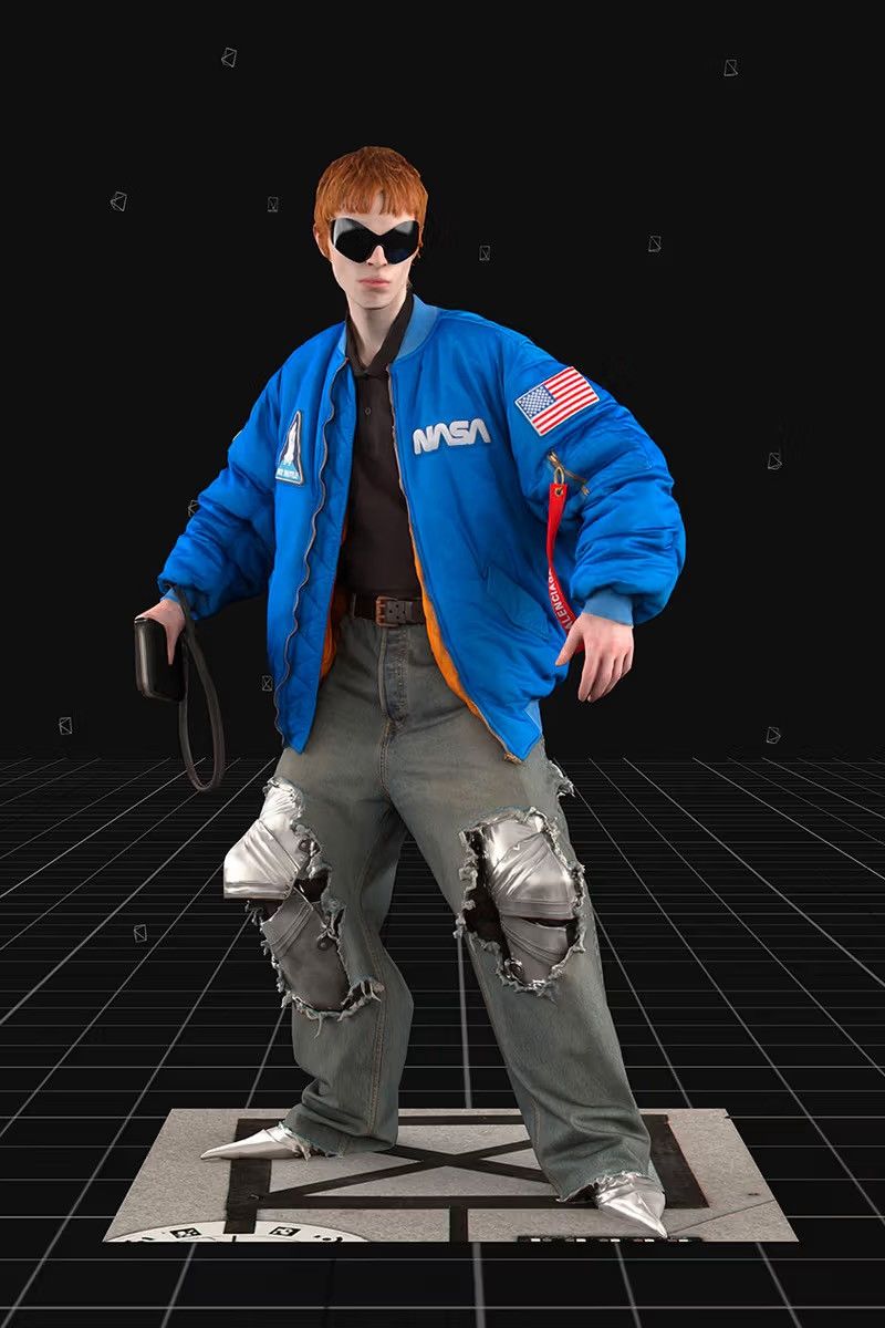 Balenciaga × NASA Balenciaga x NASA oversized satin bomber jacket special item Size US S / EU 44-46 / 1 - 2 Thumbnail