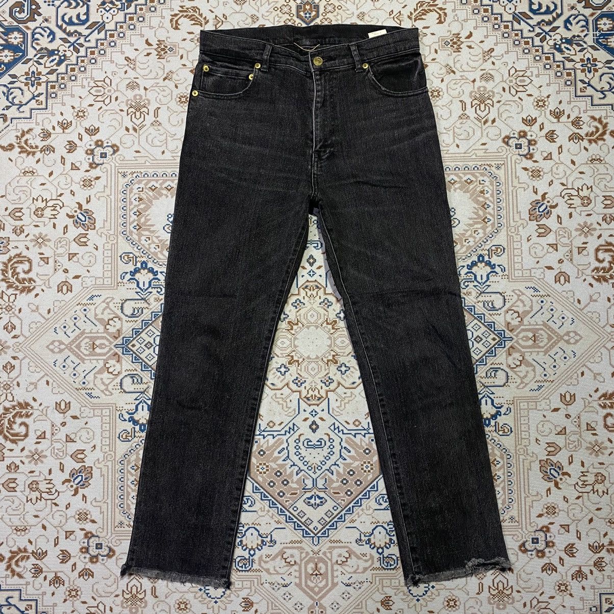 Japanese Brand × Vintage JAPANESE UNFINISHED DENIM LIKE SAINT LAURENT Size US 30 / EU 46 - 1 Thumbnail