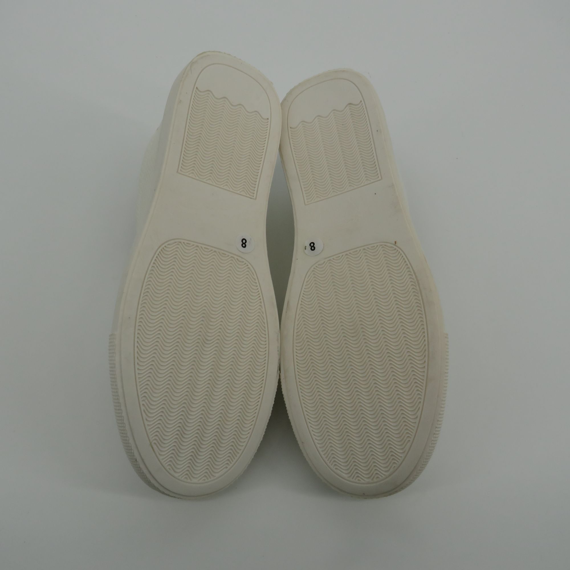 Other Jabasic Womens Classic White Slip-On Sneakers Textured Patte Size US 8 / IT 38 - 6 Thumbnail