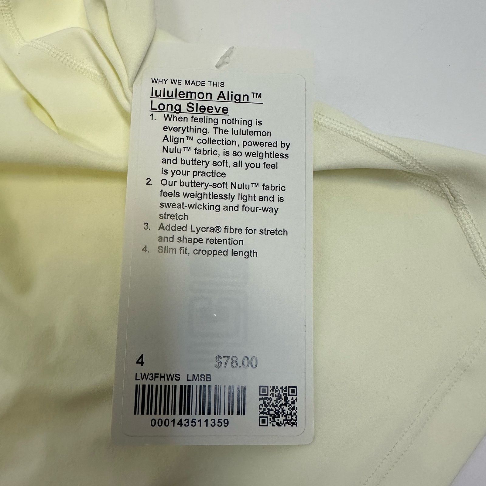 Lululemon Lululemon V-Neck Long Sleeve Crop Top Size 4 NWT Size S / US 4 / IT 40 - 9 Thumbnail