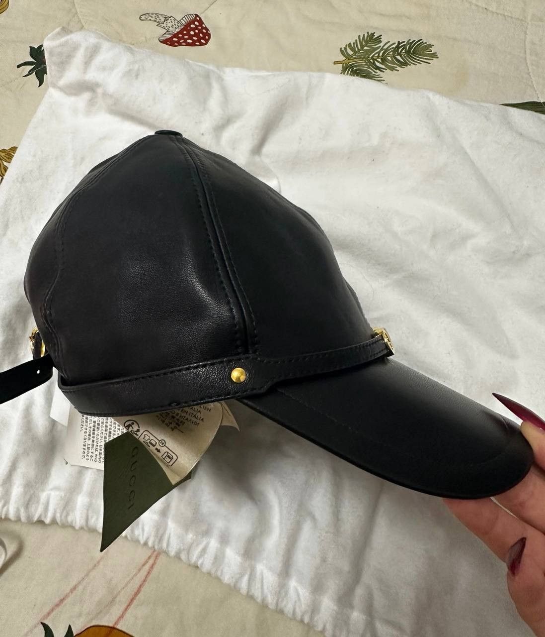 Gucci This black leather Gucci baseball cap is brand Size ONE SIZE - 3 Thumbnail