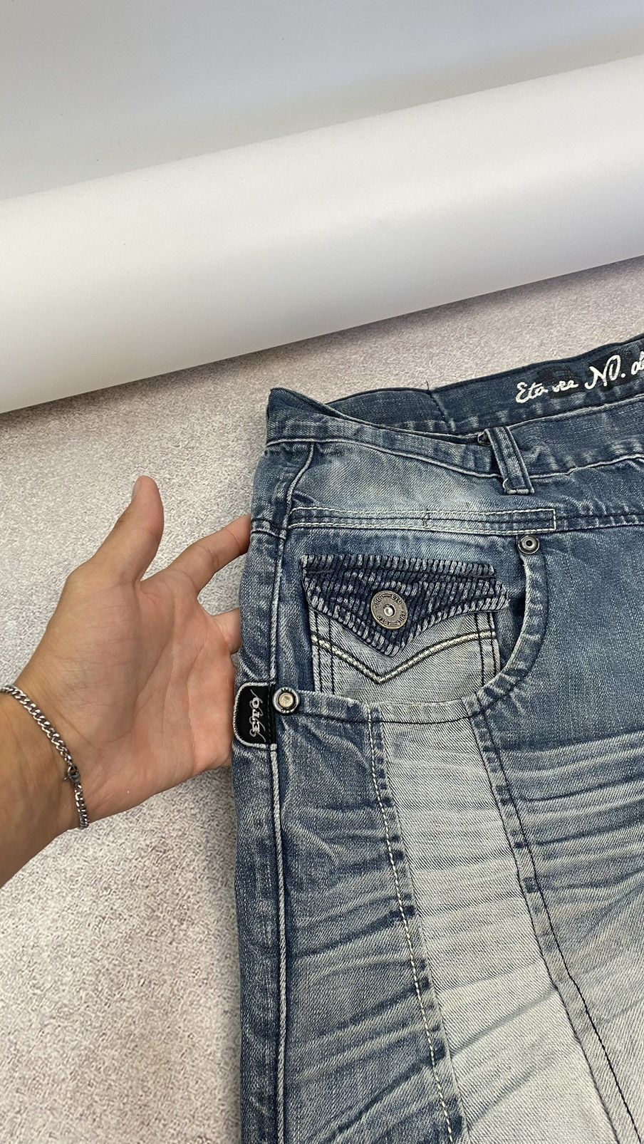 Other Jeans Dirty Pants faded crashed y2k distressed Size US 38 / EU 54 - 6 Thumbnail