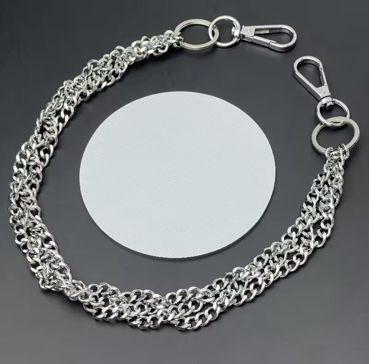 Vintage Punk Rock silvery Unique Metal Minimalist Keychains Size ONE SIZE - 3 Thumbnail