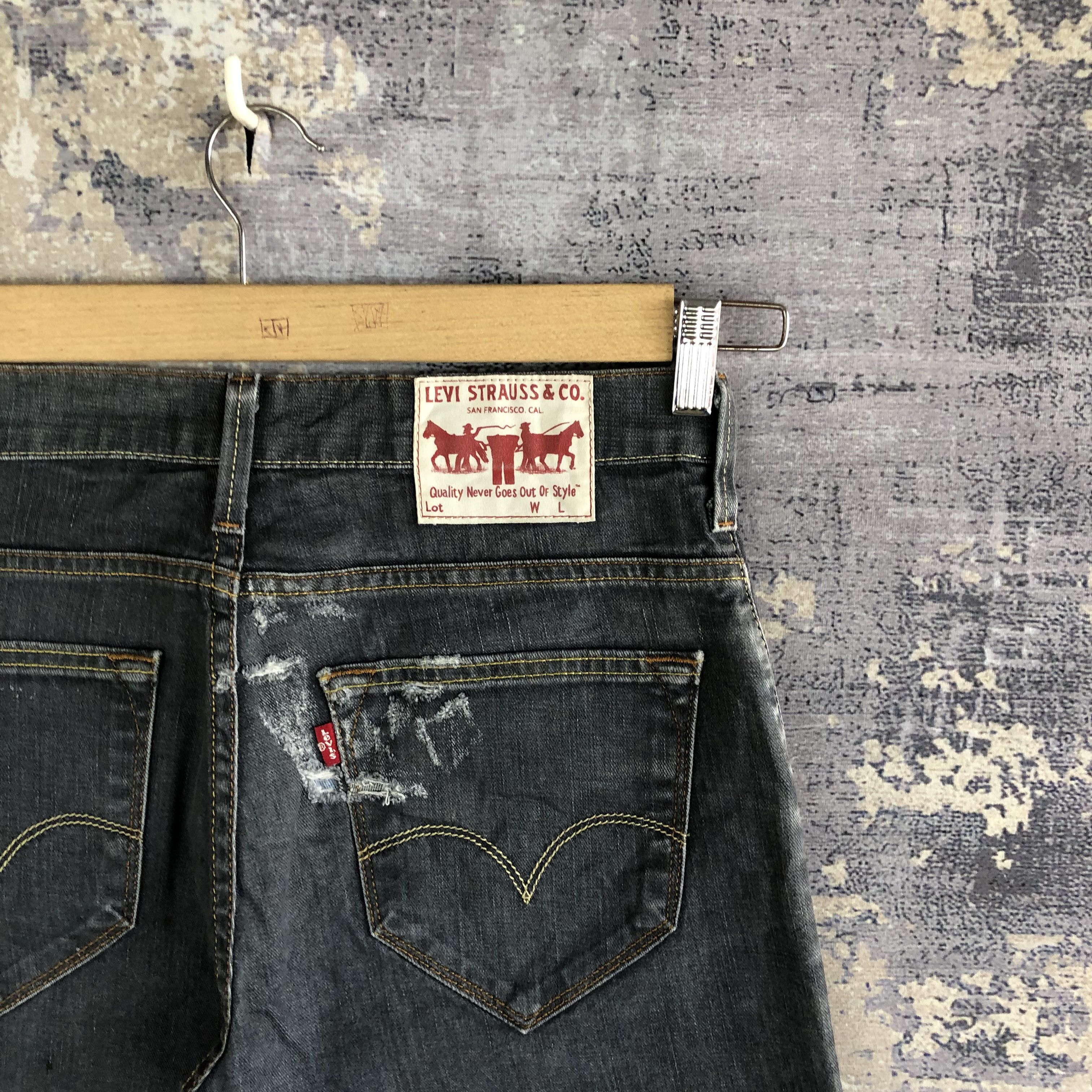 Levi's Vintage Levis Faded Black Jeans Levi's Splatter Paint Denim Size US 30 / EU 46 - 5 Thumbnail