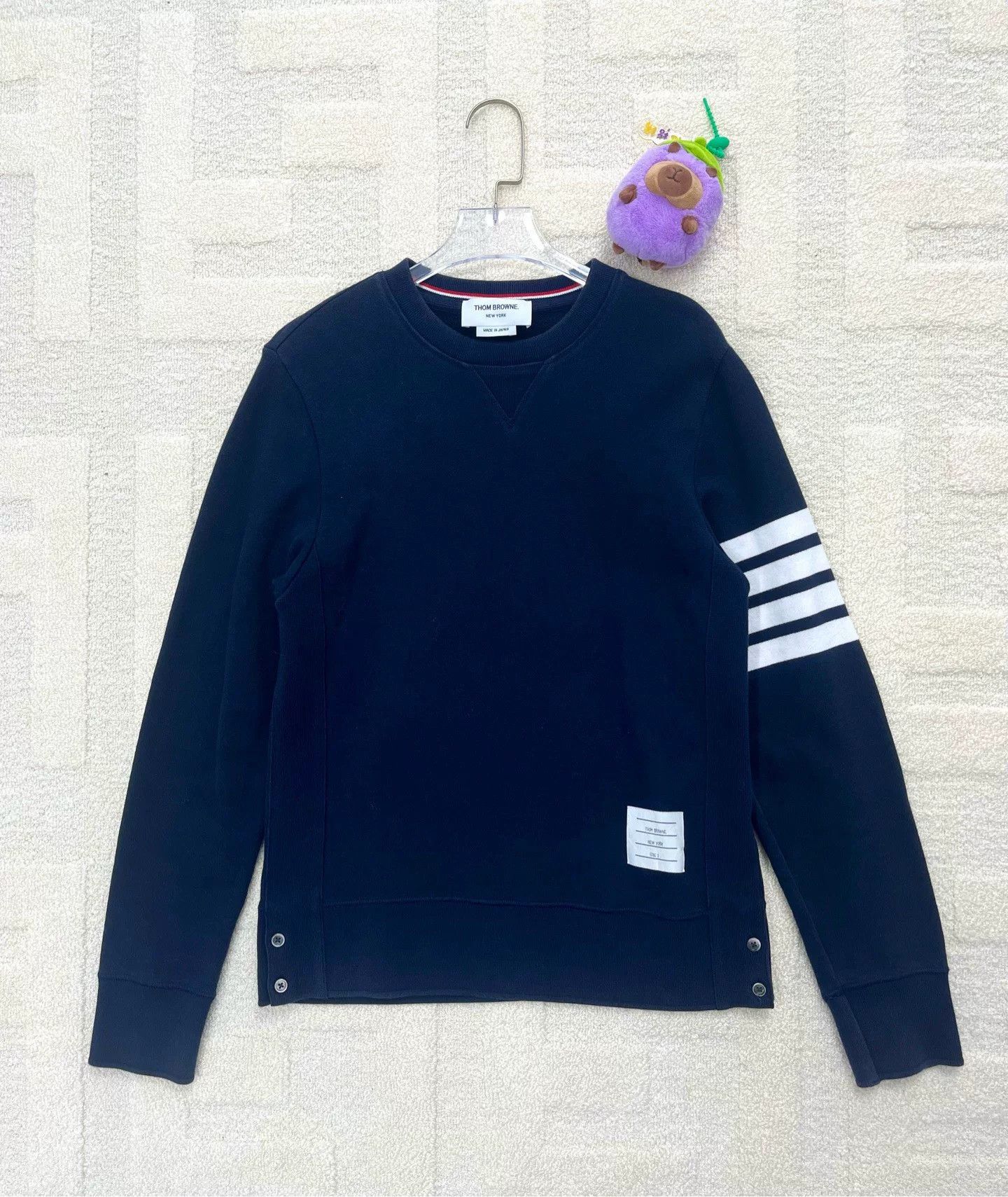 Thom Browne Thom Browne Navy Striped Sweatshirt Size US M / EU 48-50 / 2 - 1 Thumbnail
