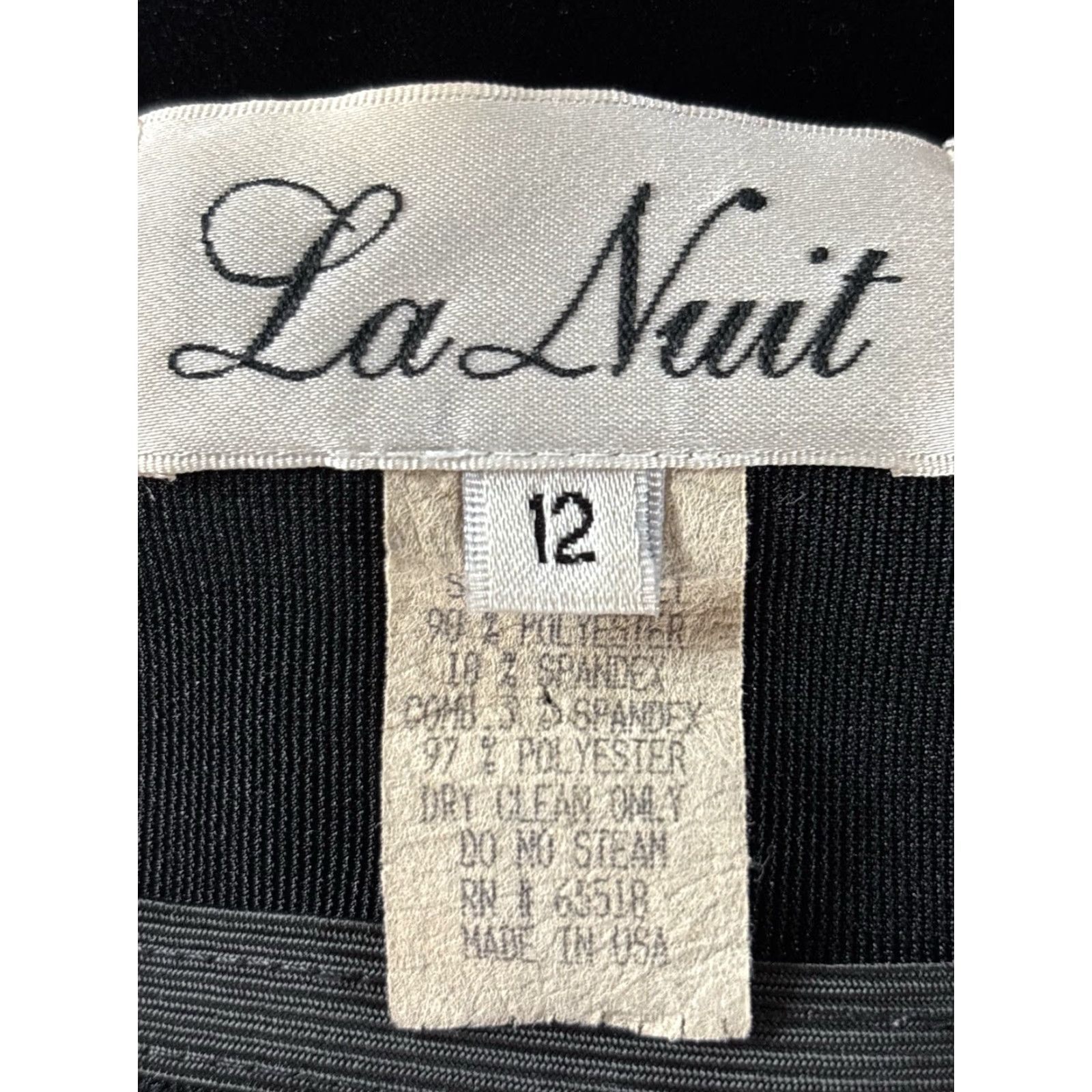 Alanui VINTAGE La Nuit Black Velvet Maxi Dress Gown 1990s Women's Size 12 Goth Eveningwear Size XL / US 12-14 / IT 48-50 - 6 Thumbnail