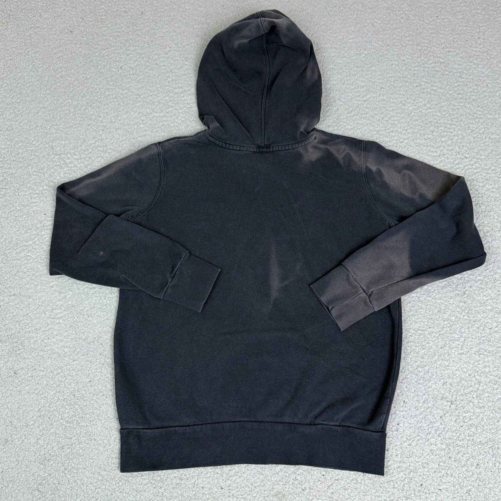 Nike VINTAGE Nike Hoodie Mens S Black Team Swoosh Sun Faded Distressed Grunge Vtg Size US S / EU 44-46 / 1 - 4 Thumbnail