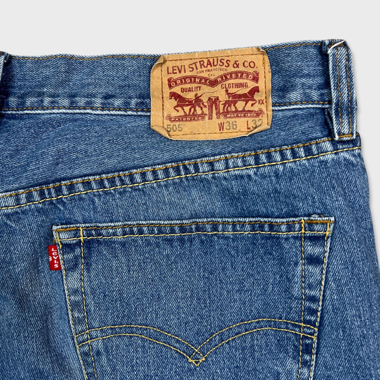 Levi's × Vintage Levi's 505 Jeans 36x29 Original Straight Leg Denim Pants Size US 36 / EU 52 - 7 Thumbnail