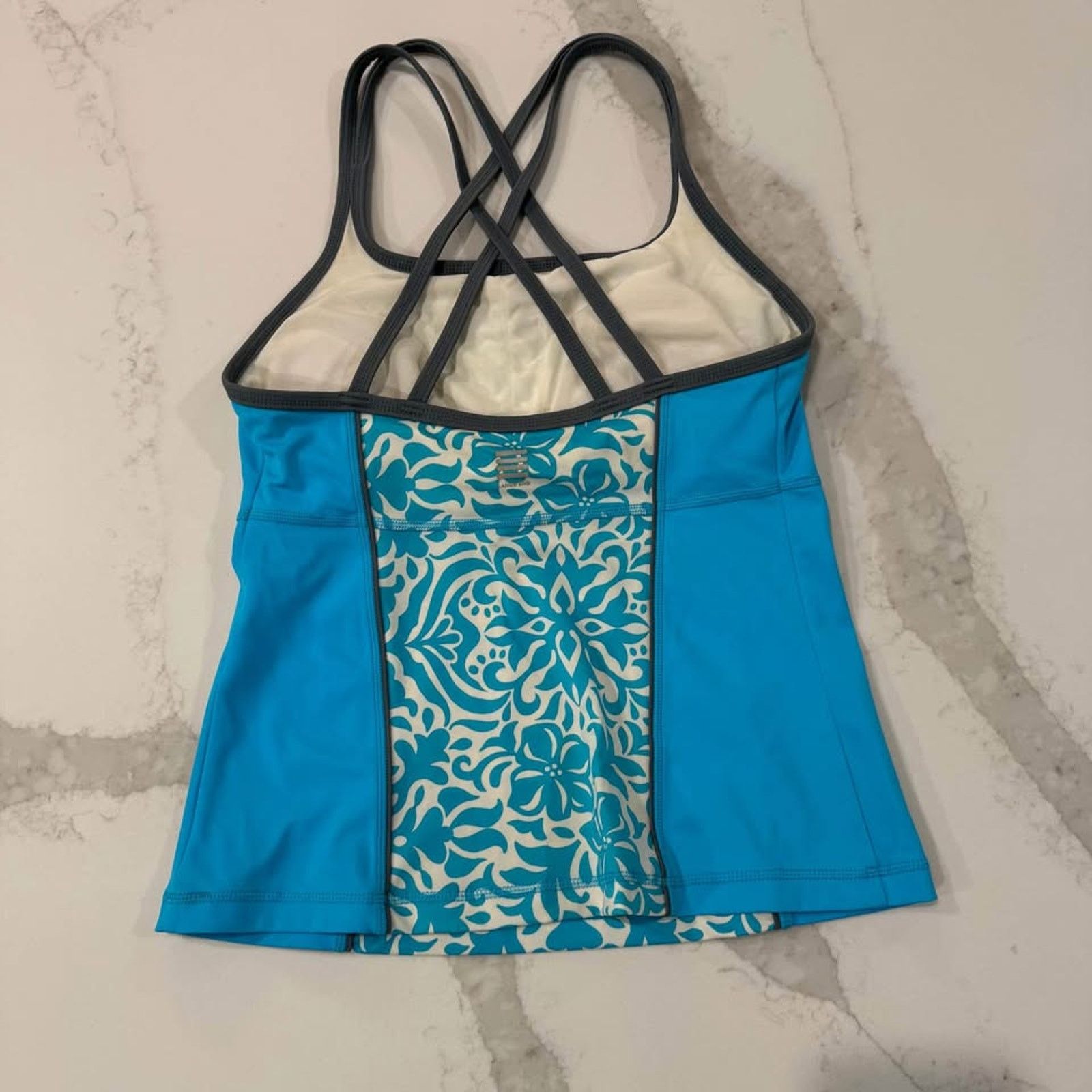 Lands' End Lands End Tankini Swim Top Padded Shelf Bra Women's 4 Floral Size S / US 4 / IT 40 - 3 Thumbnail