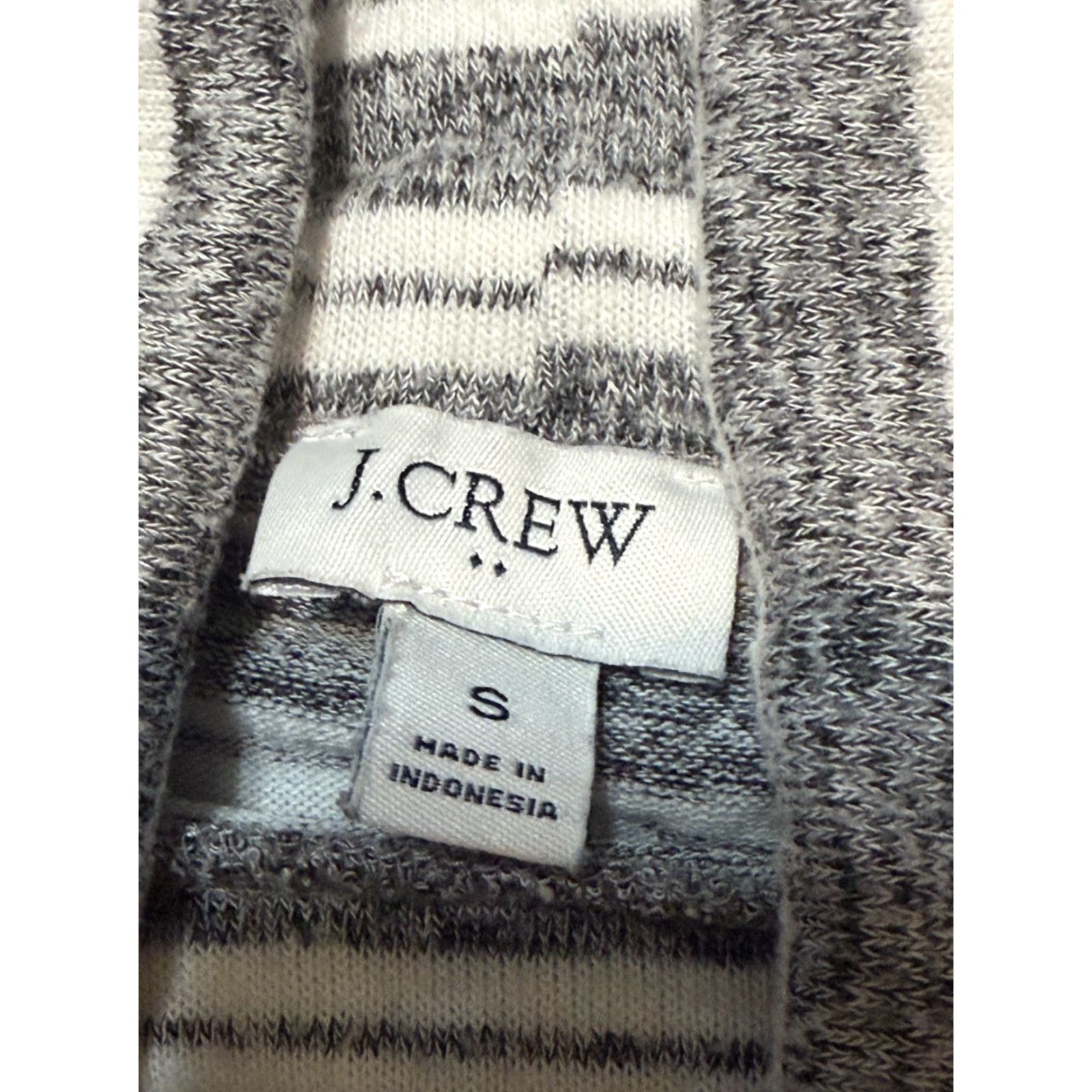 J.Crew J. Crew Shirt Women's Small Gray White Striped Long Sleeve Turtleneck Pullover Casual Knit Shirt Womens Short Analysis? Size S / US 4 / IT 40 - 5 Thumbnail