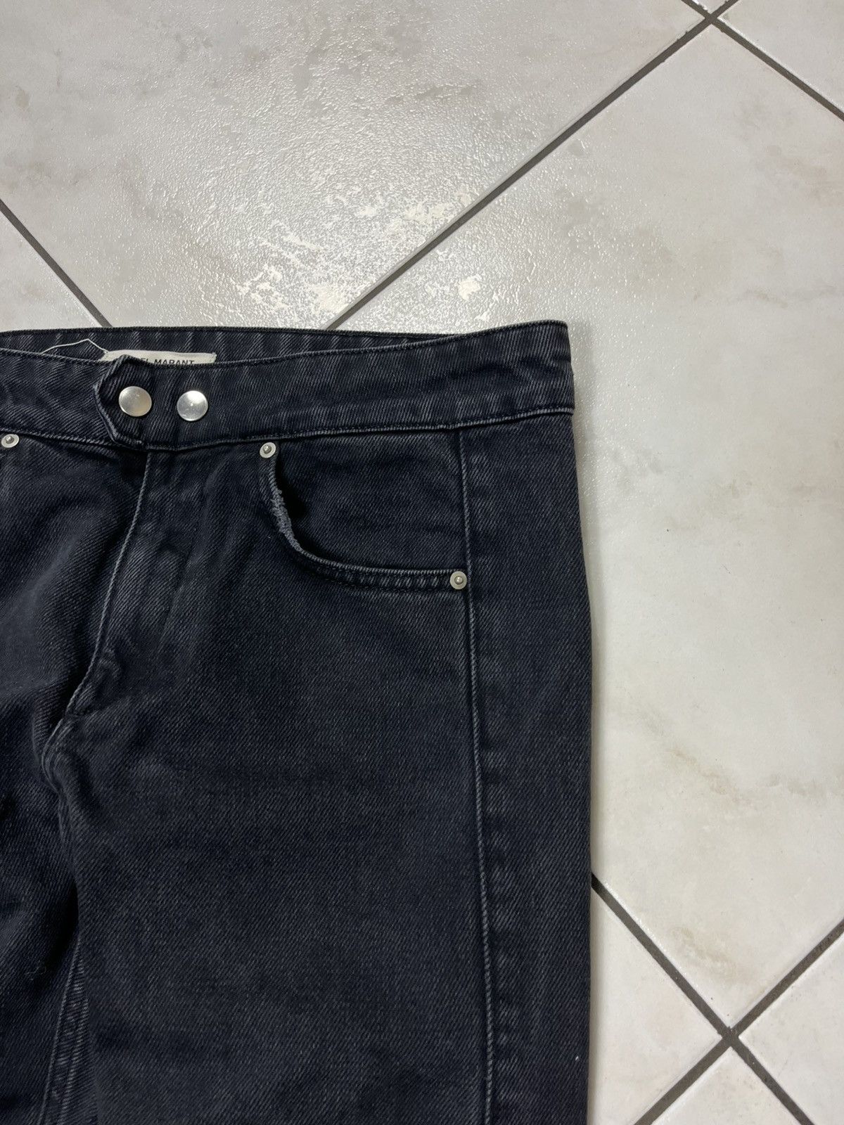 H&M × Isabel Marant × Isabel Marant Etoile Isabel Marant Pour H&M biker washed denim jeans zip pants Size US 28 / EU 44 - 6 Thumbnail