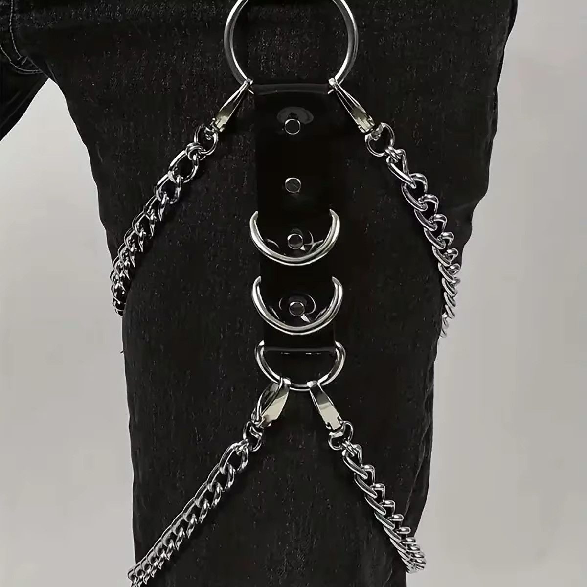 Jewelry Gothic Chain Leather Thigh Harness Accessories Size ONE SIZE - 2 Thumbnail