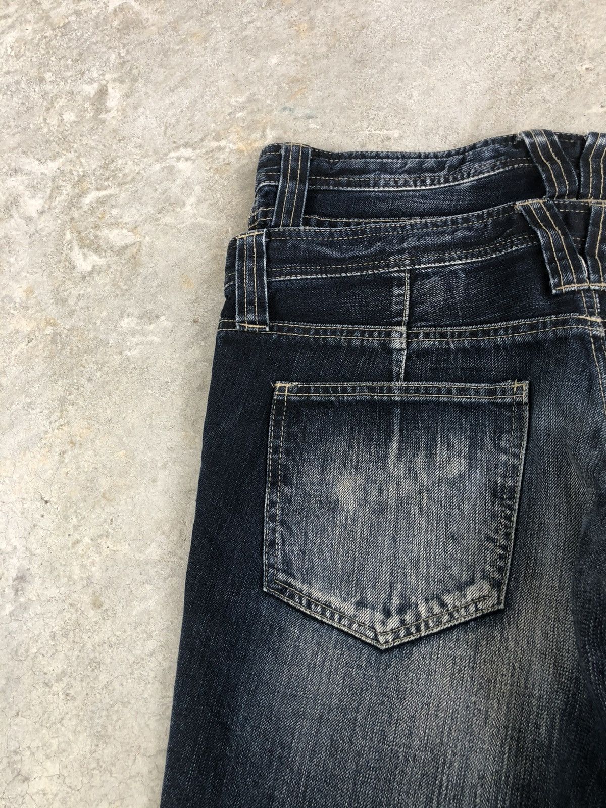 PPFM Japanese PPFM Double Waist Distressed Denim Size US 34 / EU 50 - 16 Thumbnail