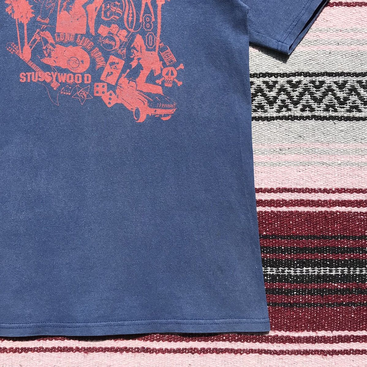 Stussy Y2K Vintage Stussy Wood Tee Stussy Streetwear SunFaded Size US S / EU 44-46 / 1 - 10 Thumbnail