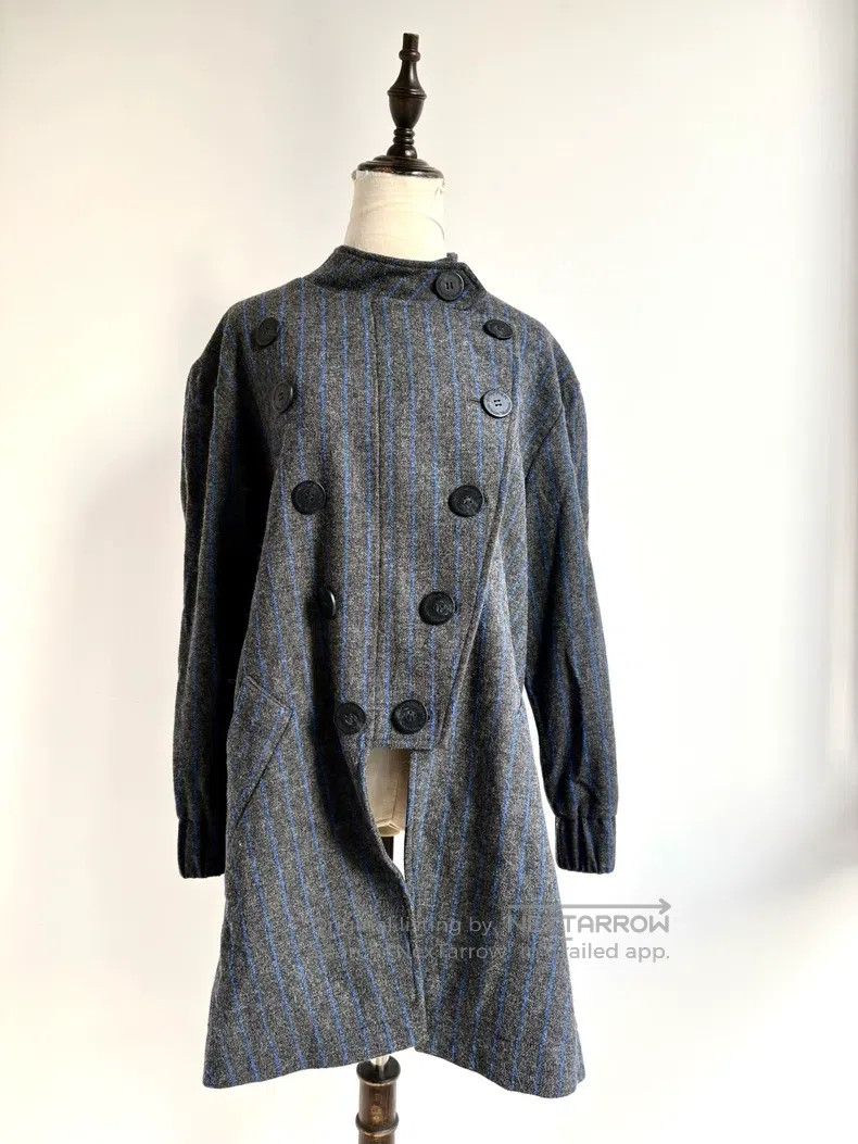 Vivienne Westwood Vivienne Westwood Vintage Gray Blue Striped Napoleon Overc Size XS / US 0-2 / IT 36-38 - 3 Thumbnail