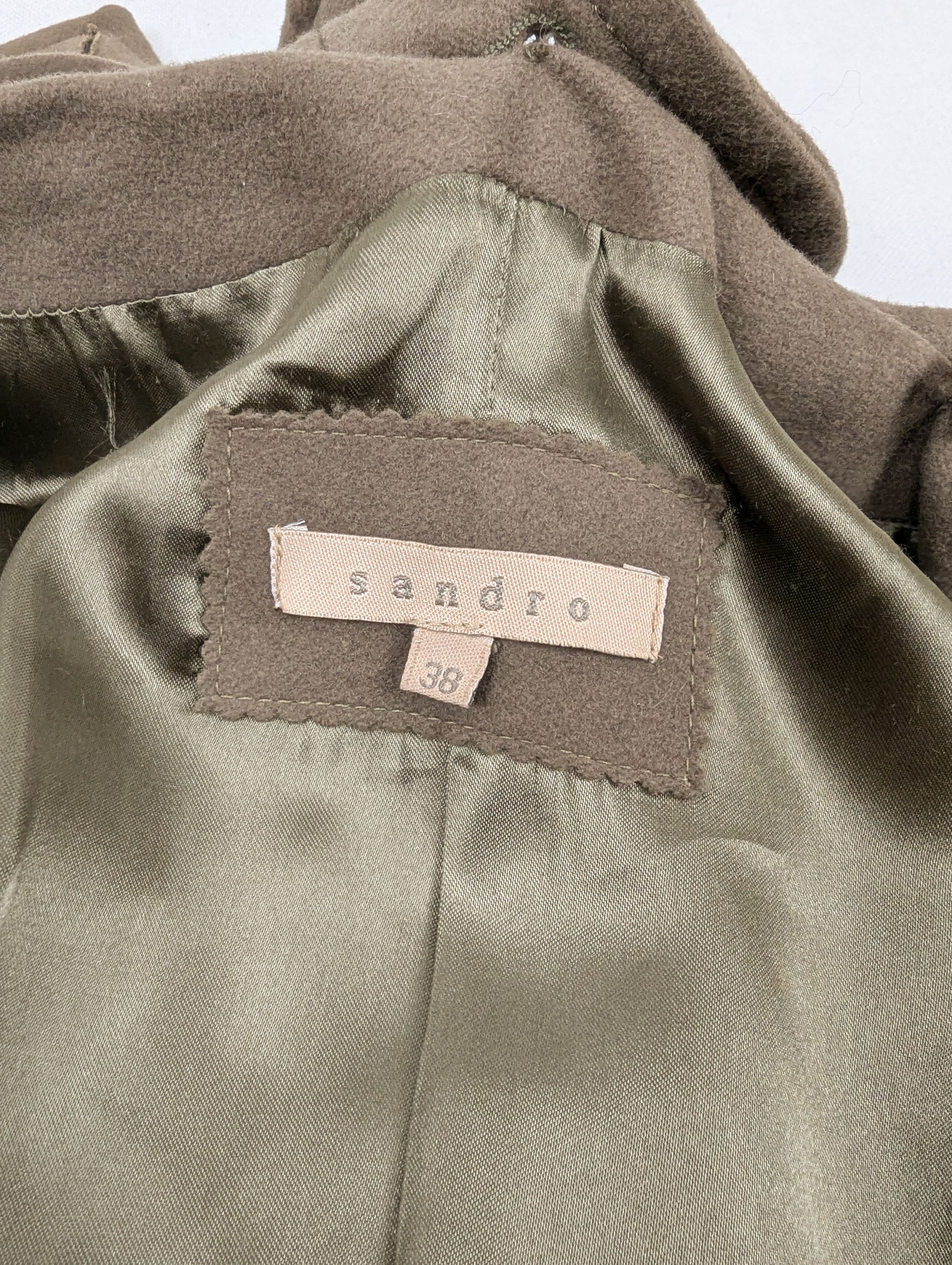 Sandro Sandro Paris wool khaki coat M Size M / US 6-8 / IT 42-44 - 7 Thumbnail